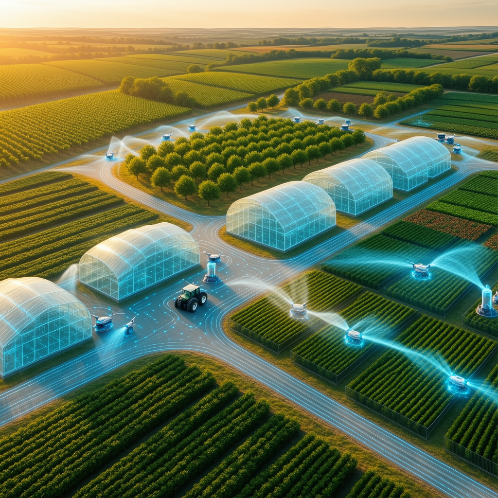 Modern agriculture field