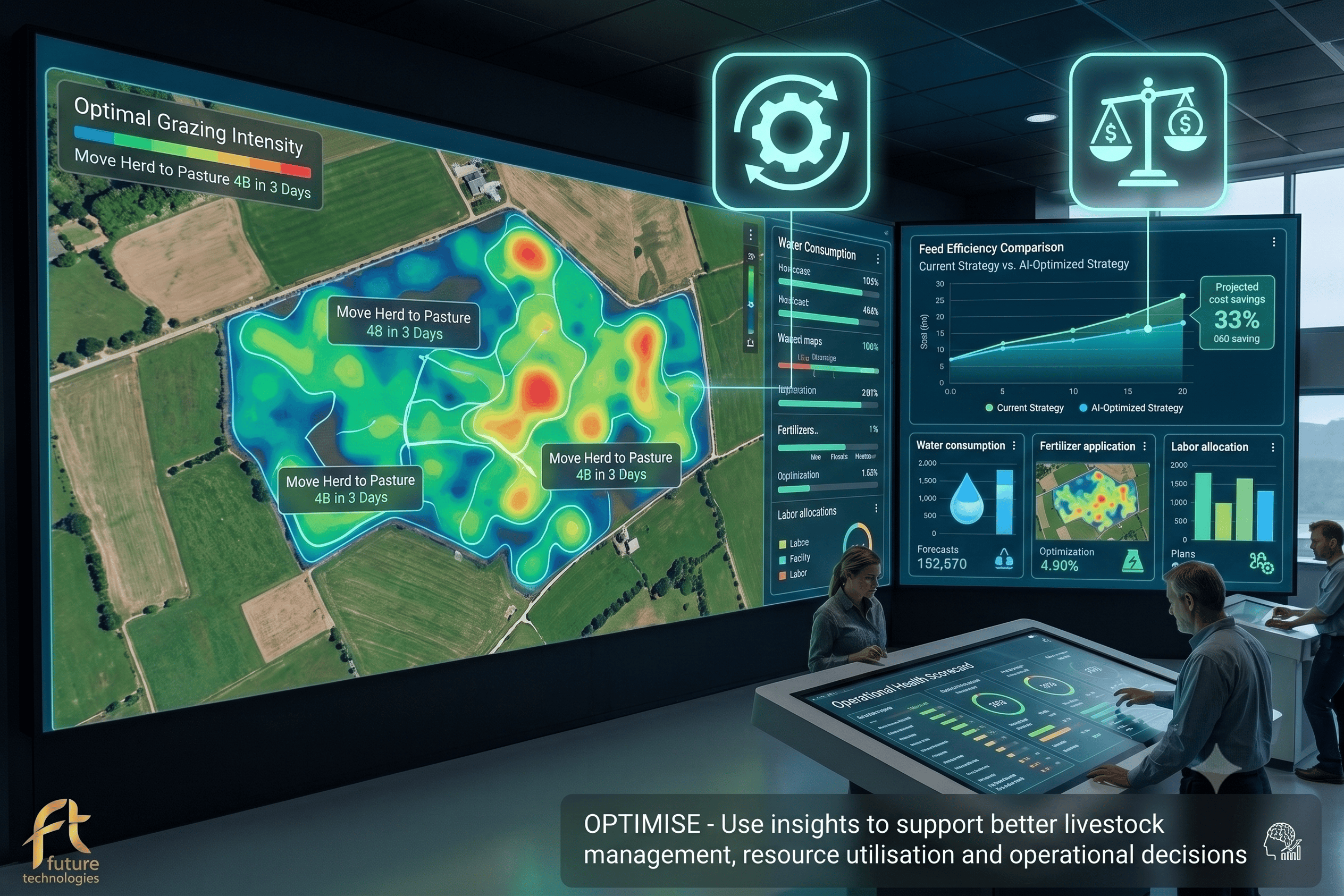 Aerial cattle operation monitoring